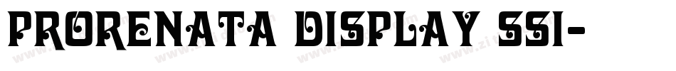 Prorenata Display SSi字体转换